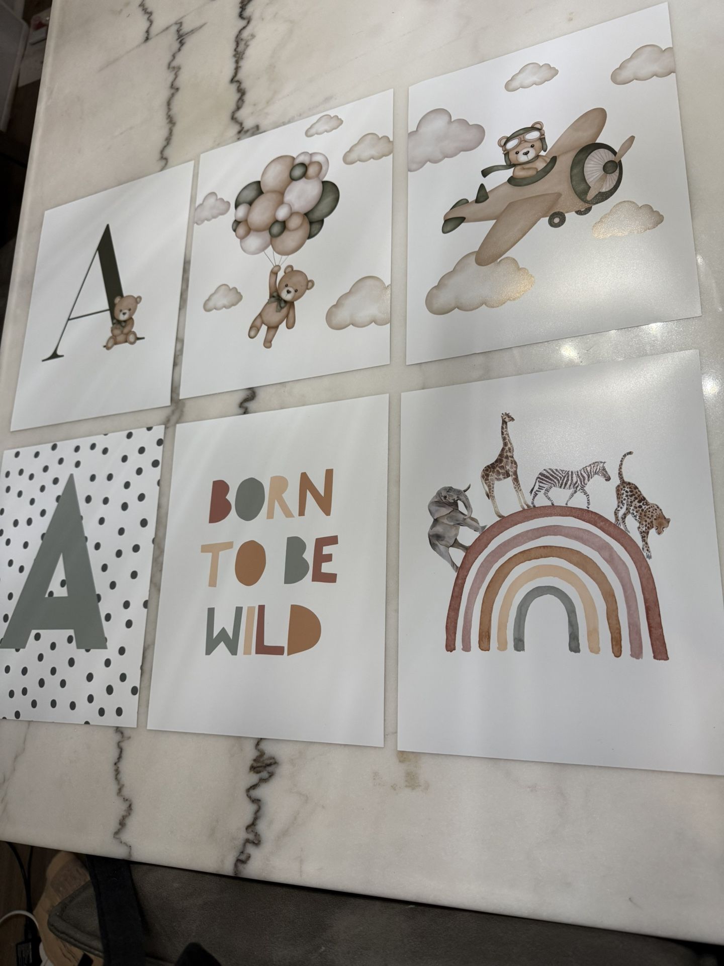 6 - 8x10 Nursery Prints (Never Used)