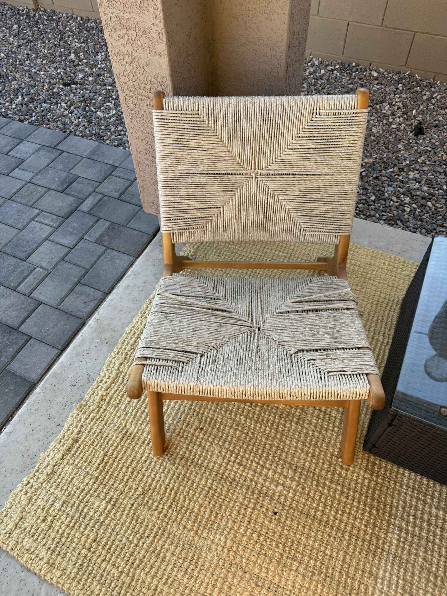 Patio Wicker Wooden Chairs