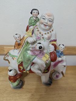 Buddha Riding Elephant With 5 Children