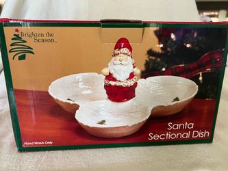 Brighten the Season Santa 3 Sectional Dish