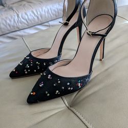 CD Wren Black Studded Heels
