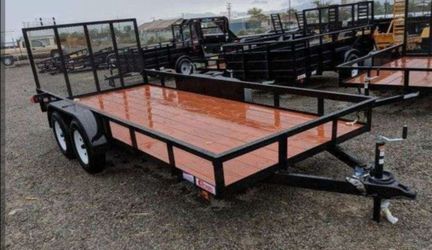 Utility Trailer with Wood Deck