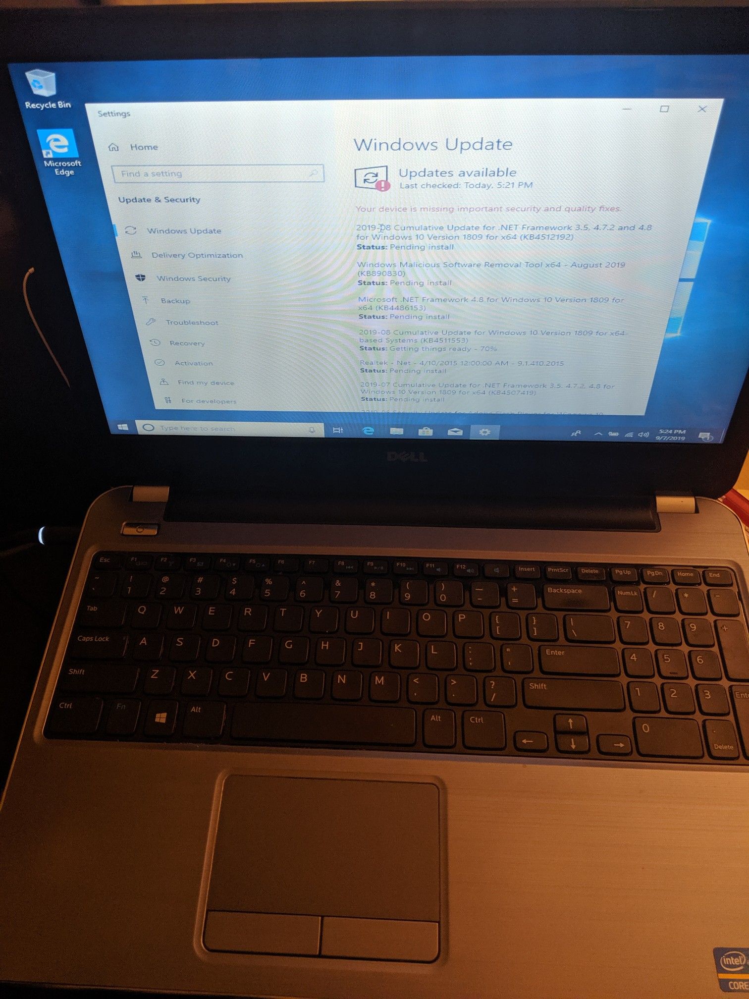 Dell Inspiron 5521 i5 6GB RAM 500GB HDD Win10