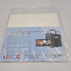 E- Zee Tear Away 1.5 oz Embroidery Stabilizer Backing White 8x8 Sheets 10 COUNT 