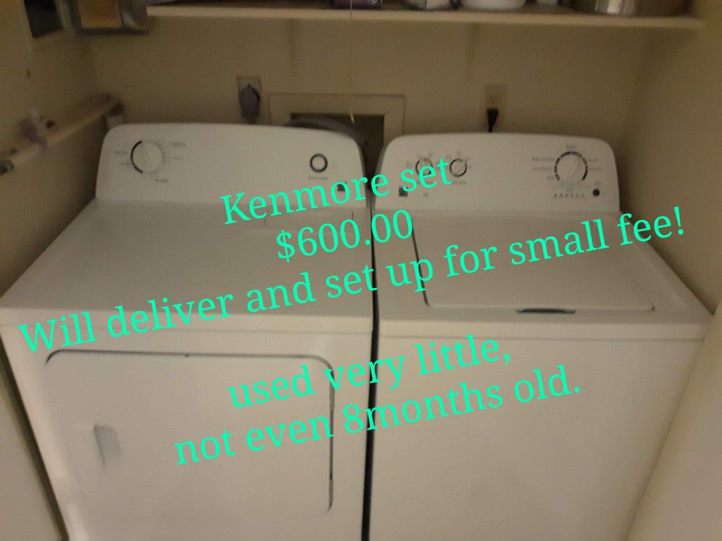 Kenmore washer 3.5 and Dryer 6.5 Set
