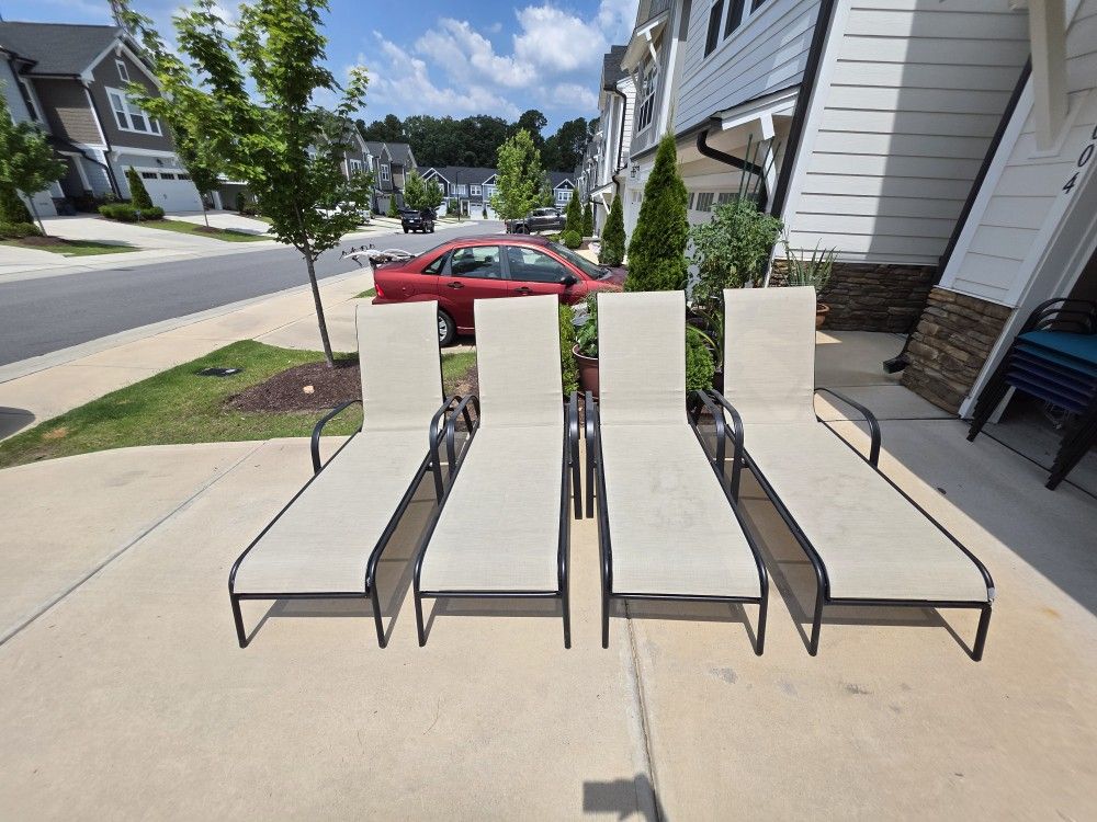 4 Pool Lounge Chairs β Gently Used (Like New!) | $50 Each