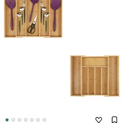 Expandable Bamboo Cutlery Tray