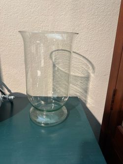 Glass Hurricane Candleholder