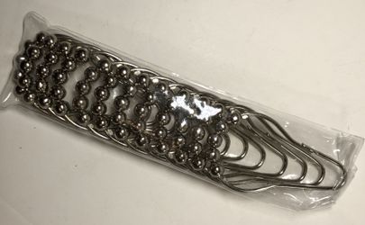 New Silvertone ball shower hooks