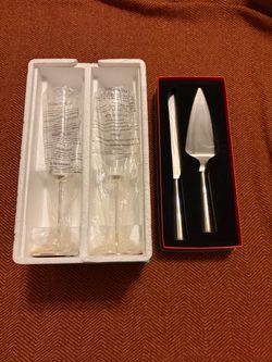 Kate Spade Darling Point Toasting Flutes & Dessert Set