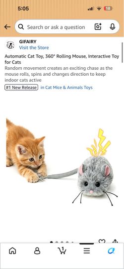 GIFAIRY Automatic 360° Rolling Mouse Cat Toy