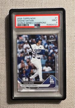 2025 ToppsNow Shohei Ohtani PSA9 WWS Champions
