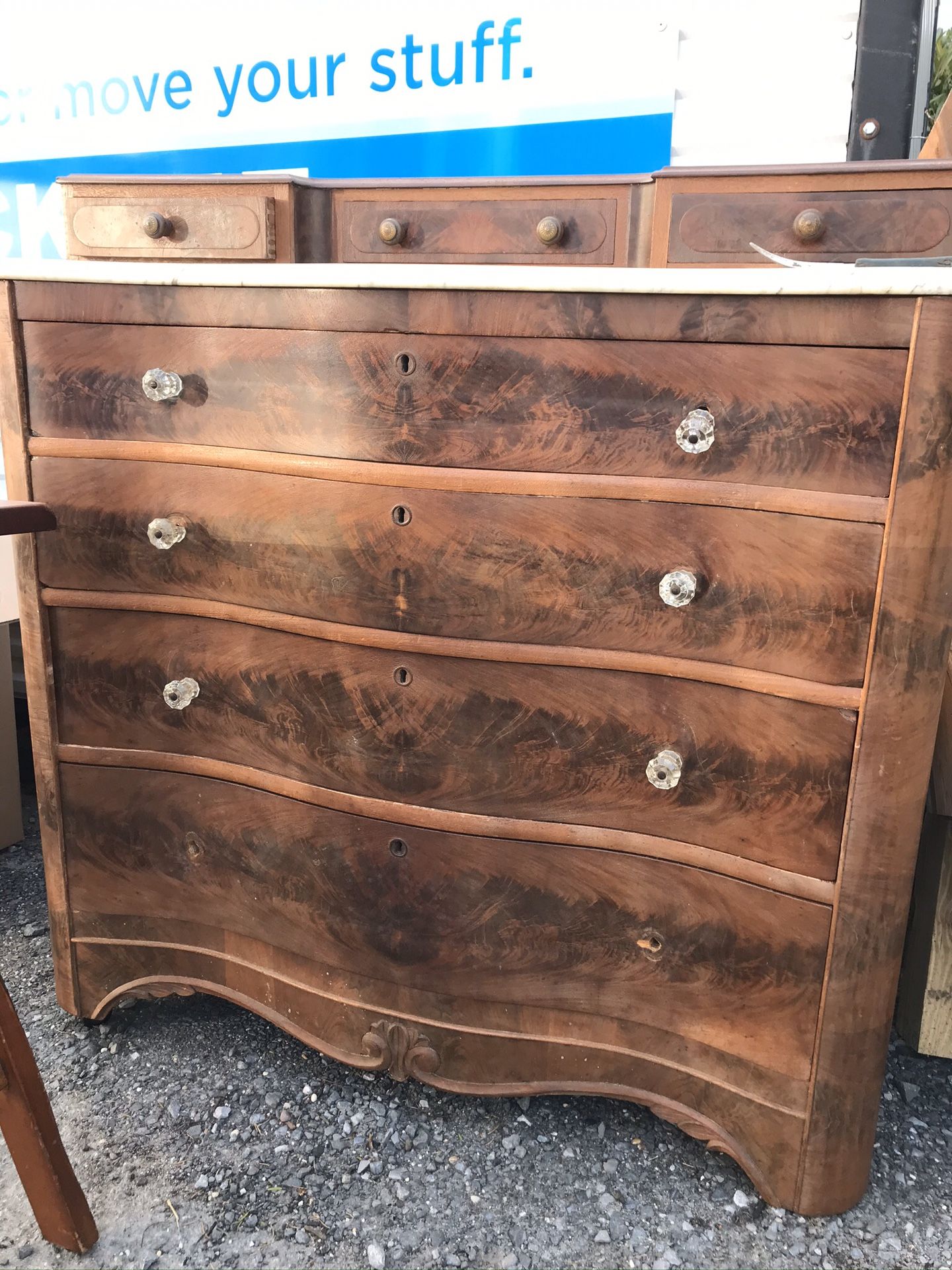 Antique dresser with marble top