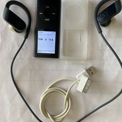 Powerbeats Headphones and I Pod With case 