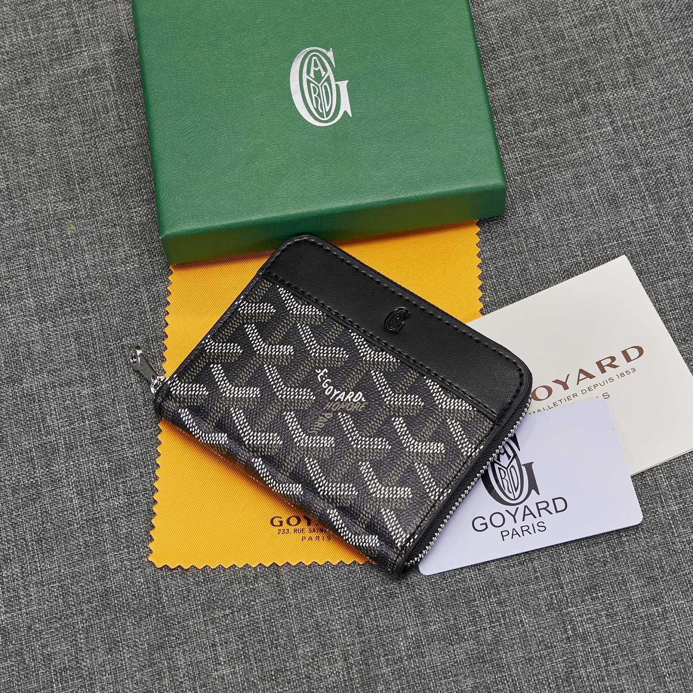 Goyard Matignon Small Zip Around Wallet Black