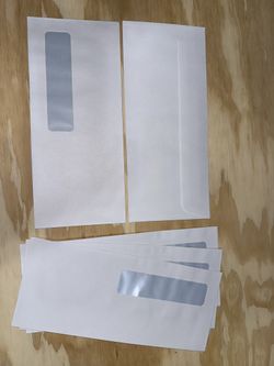 Box of 500 #10 privacy printed Envelopes Left Window – New