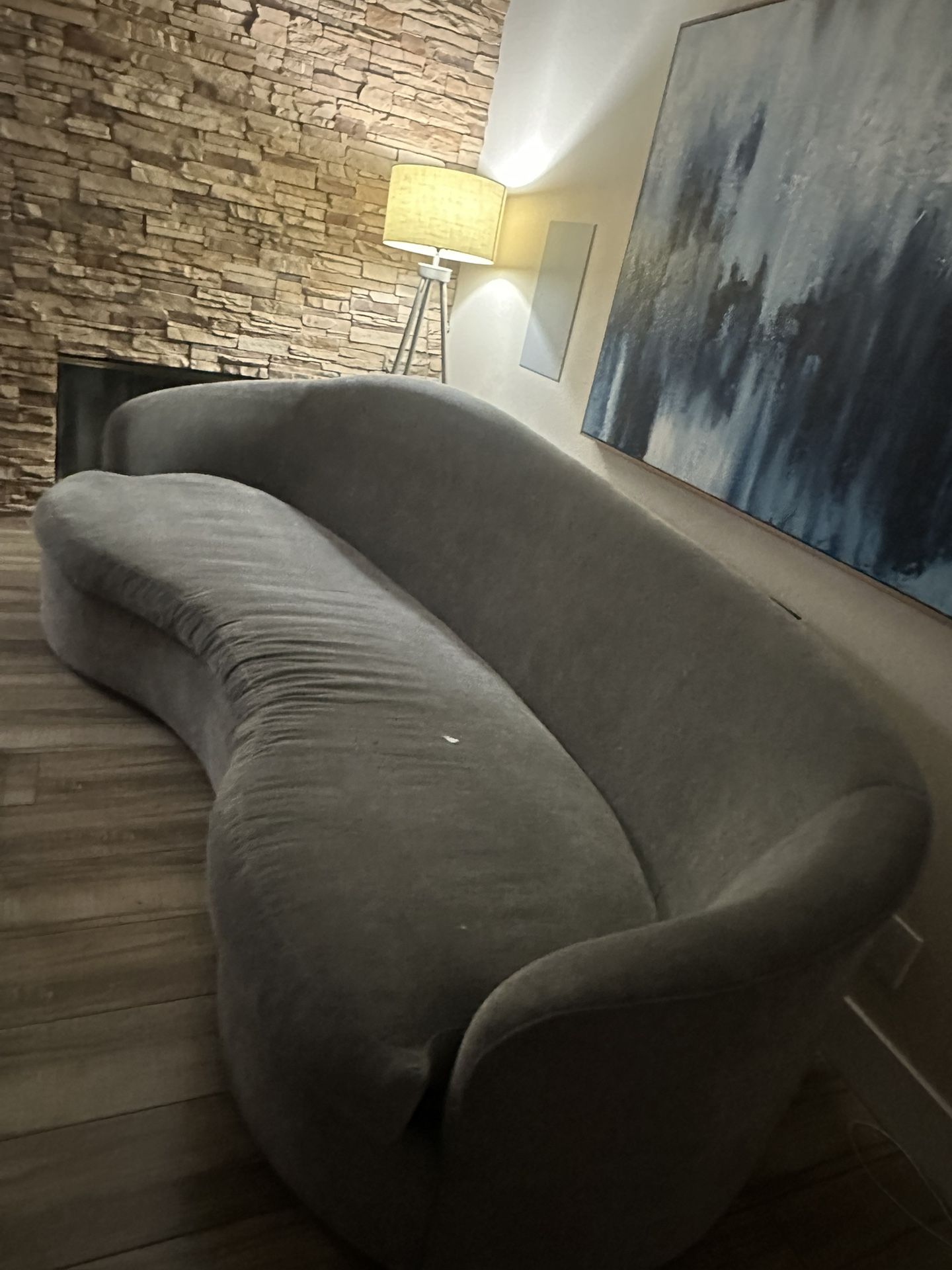 Curved Bernhardt Sofa 