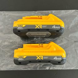 $110 NEW Dewalt XR 4.0Ah Powerpack Battery Set - 20-Volt (price is for BOTH batteries)