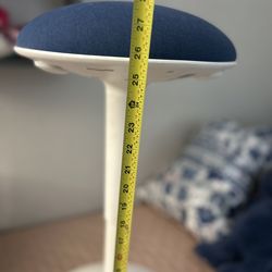 Blue And White Ikea Stool Swivel And Height Adjustable