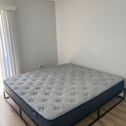 Serta King Mattress + Bed Frame 