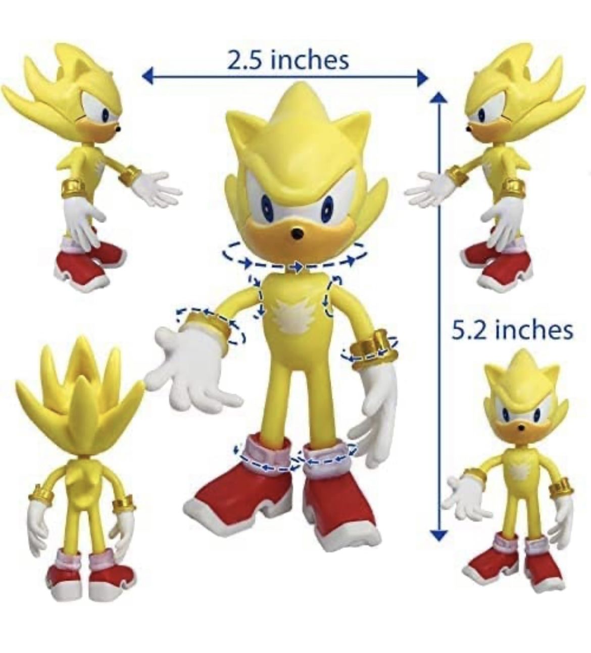 Sonic the Hedgehog 2.5 Inch Figure, Modern Super Sonic