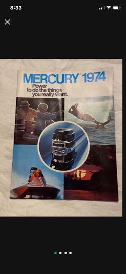 Vintage 1974 Mercury Inboard/Outboard Color Brochure