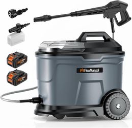 FlowMangol Cordless Portable Pressure Washer with Accessories