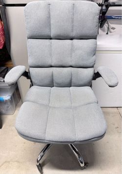 Padded grey office chair