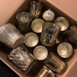 Mercury Glass Votive Candles