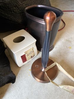 Paper Towel Holder, Tissue Holder, & Garbage Pail