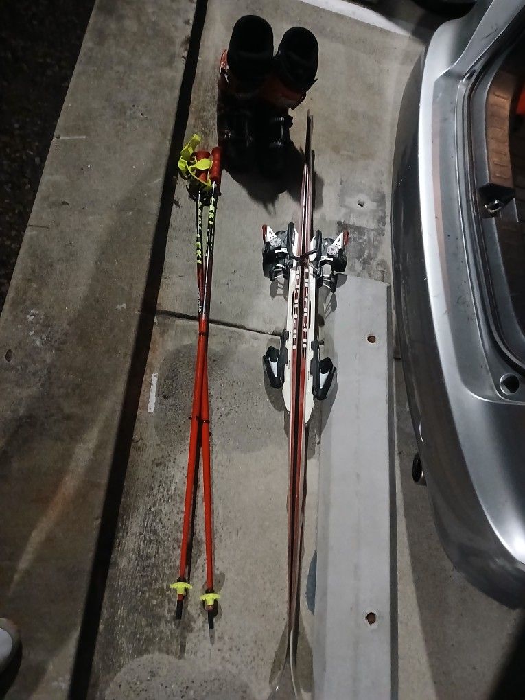 K2 Skis 174cm,ski Boots And Poles$60takesAll
