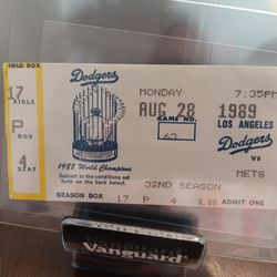 Dodgers 1989 Ticket Stub Vs Mets 