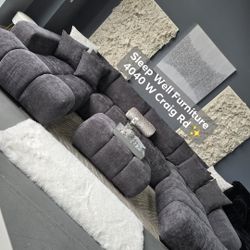 ✨️ 12ft Double Chaise Sectional Sofa ✨️ Furniture Queen Bedrooms, Dining Avail