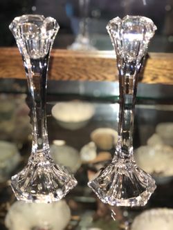 Crystal candle holders