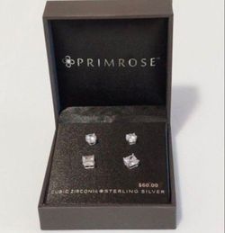PRIMROSE WOMENS SILVER EARINGS.
