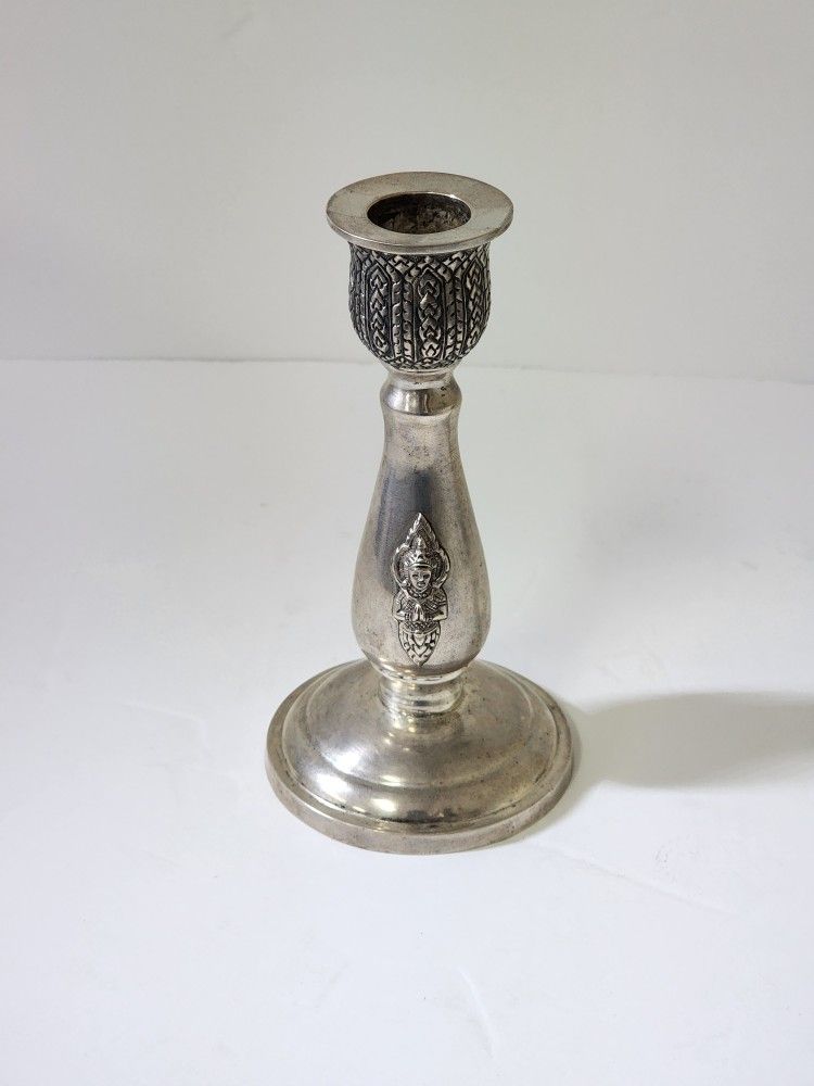 .925/343.9g Italian Siver Candle Holder 5.5"