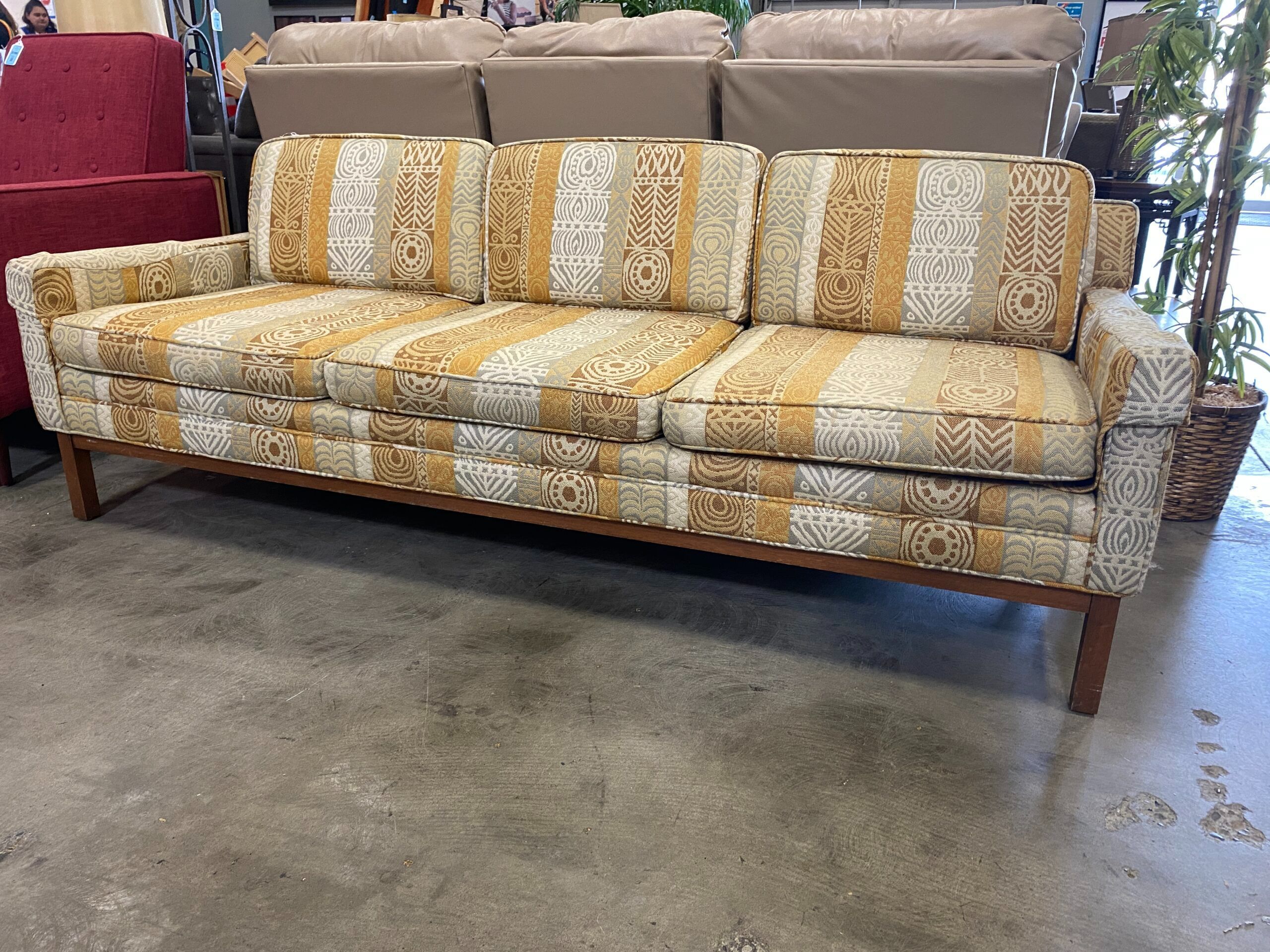 Retro Earth Toned Couch