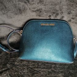 Michael Kors Adele Deep Teal Dpme Leather Crossbody 
