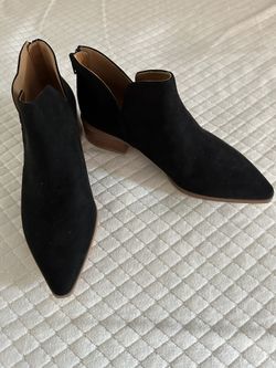 Shoes Boots  Monroe and Main Womens Zip Back Shootie Ankle Boots Faux Suede Black  Size 9