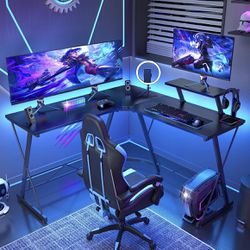 L Shaped Desk For Gaming, Work, School 