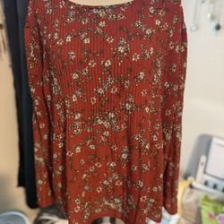 Max Studio Burnt Orange Blouse 