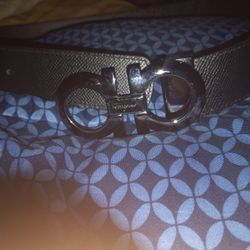 Size 32 Ferragamo Black Buckle Belt 