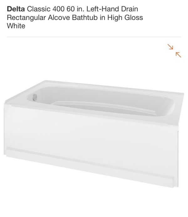 Delta Clic 400 60 In Left Handed Drain Rectangular Alcove Open In The Continue To Mobile Website