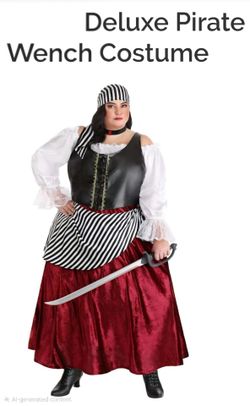 Womens Pirate Wench Costume Size 2X