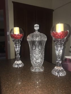 3 piece glass decor