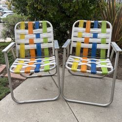 Pair Of Vintage Lawn Chairs 