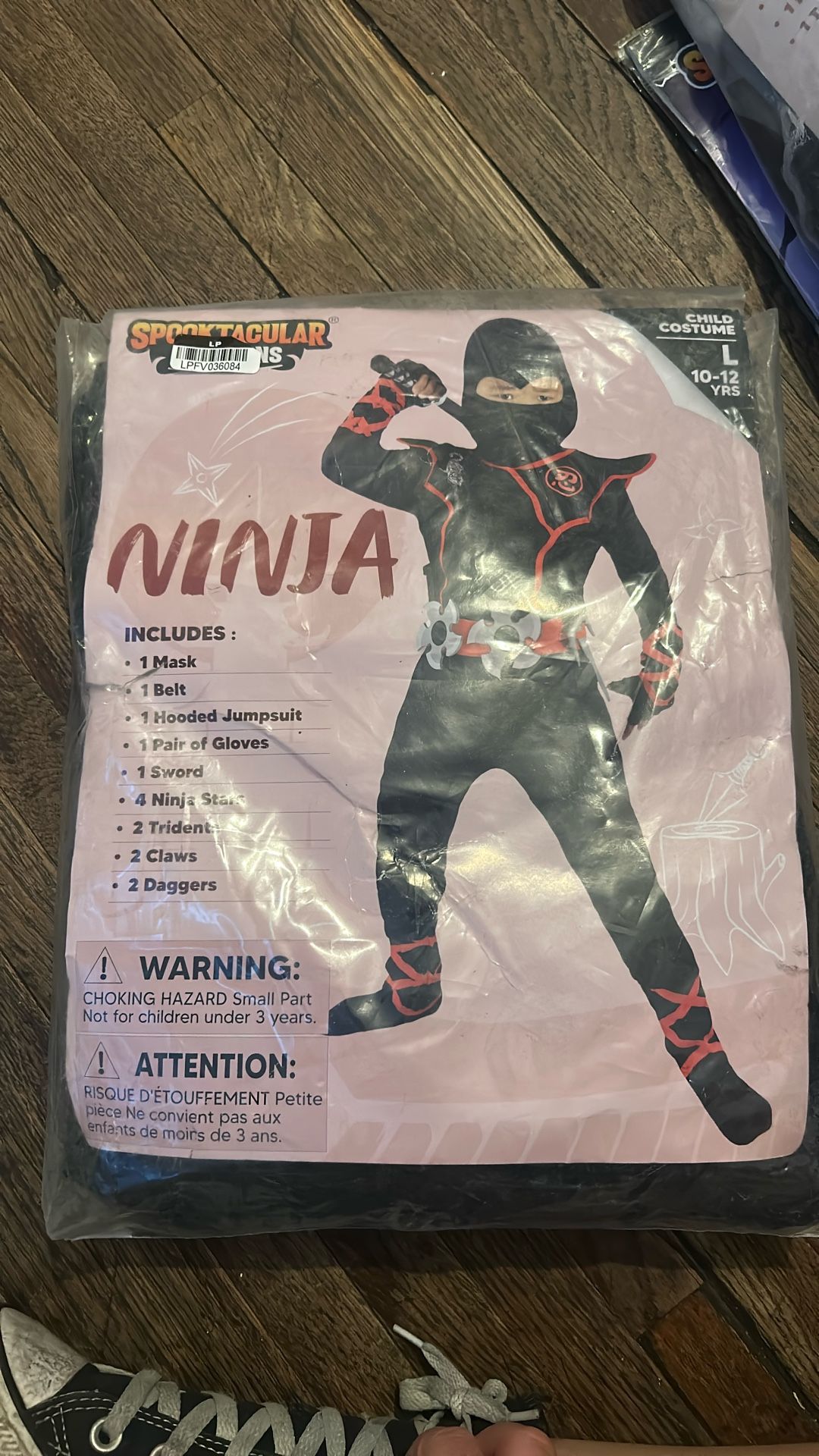 Kids Halloween Costume Ninja Side Large