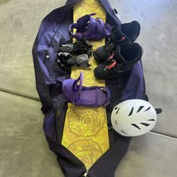 Snowboard Bag boots Helmet Gloves- 153cm 