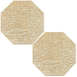 HOOWIFFY Set of 2 Modern Hollow Table Mats, Dining Placemats for Kitchen and Home