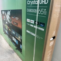 SAMSUNG 65” DU8000 SMART TV 4K CRYSTAL UHD NEW IN BOX! PRICE FIRM! DELIVERY AVAILABLE!